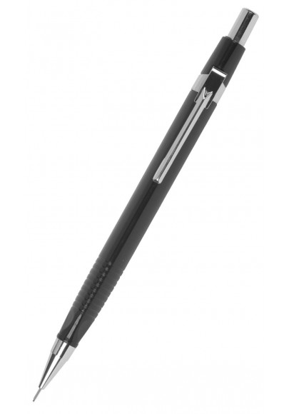 Ołówek automatyczny q-connect 0,5mm, czarny, gratis - grafity - 10 szt