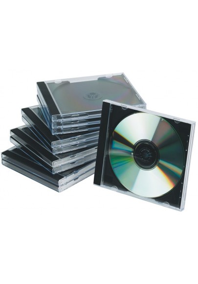Pudełko na płytę cd/dvd q-connect, standard, 10szt., przeźroczyste
