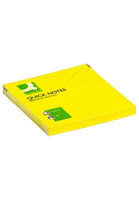 Bloczek samoprzylepny Q-CONNECT Brilliant, 76x76mm, 1x80 kart., żółty