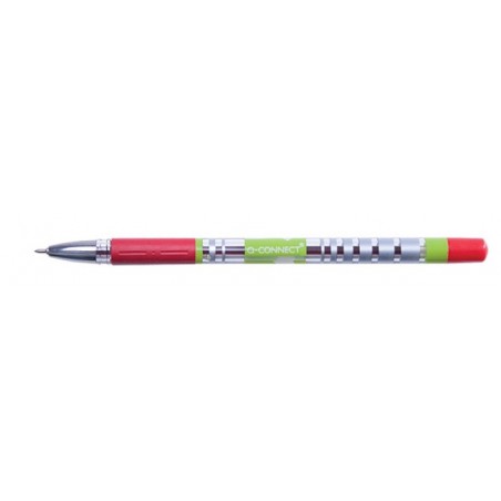 Długopis żelowo-fluidowy q-connect 0,5mm, czerwony - 12 szt