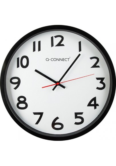 Zegar ścienny q-connect wels, 34cm, czarny