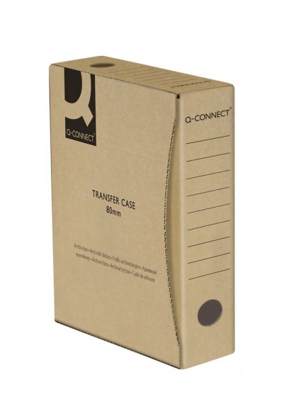 Pudło archiwizacyjne q-connect, karton, a4/80mm, szare - 20 szt