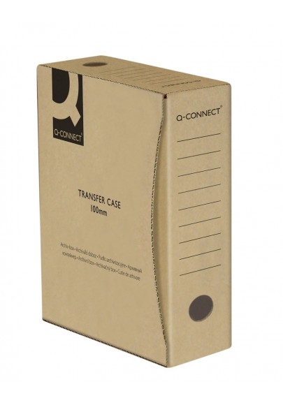 Pudło archiwizacyjne q-connect, karton, a4/100mm, szare - 20 szt