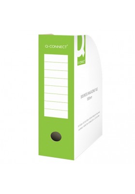 Pojemnik na dokumenty Q-CONNECT, karton, otwarte, A4/100mm, zielone