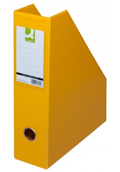 Pojemnik na dokumenty q-connect, pvc, a4/76, żółty