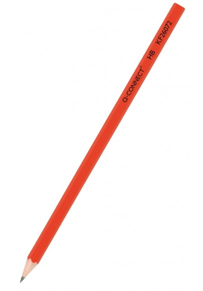 Ołówek drewniany q-connect hb, lakierowany, czerwony - 12 szt