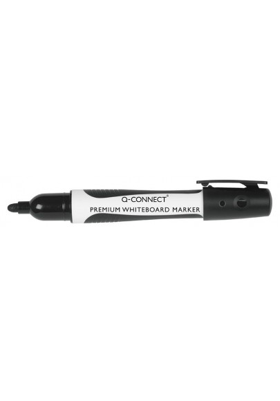 Marker do tablic Q-CONNECT Premium, gum. rękojeść, okrągły, 2-3mm (linia), czarny