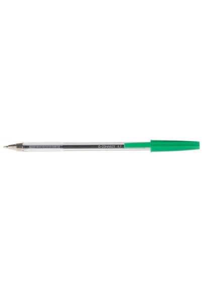 Długopis q-connect z wymiennym wkładem 0,7mm (linia), zielony - 20 szt