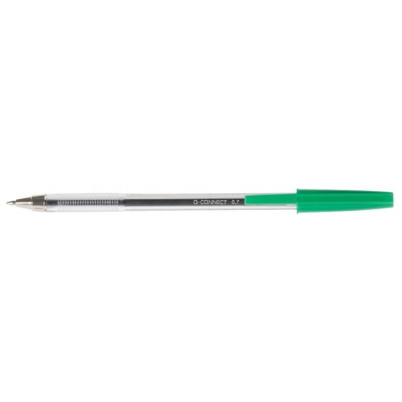 Długopis Q-CONNECT z wymiennym wkładem 0,7mm (linia), zielony