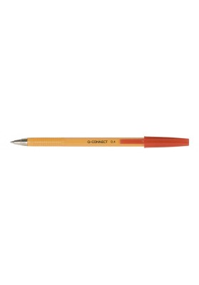 Długopis Q-CONNECT z wymiennym wkładem 0,4mm (linia), czerwony