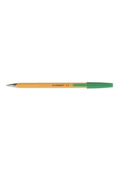 Długopis q-connect z wymiennym wkładem 0,4mm (linia), zielony - 20 szt