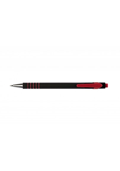 Długopis automatyczny q-connect lambda, 0,7mm, czerwony