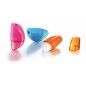 Temperówka keyroad orange, plastikowa, pojedyncza, z gumką, pakowane na displayu, mix kolorów - 24 szt