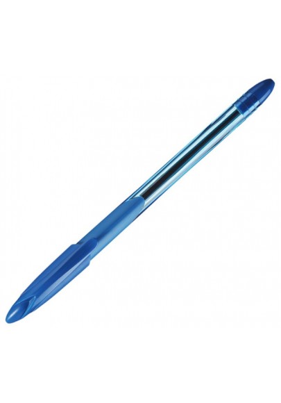 Długopis keyroad, 1,0mm, z miękkim uchwytem, pakowany na displayu, niebieski - 50 szt