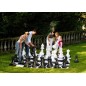 Zestaw duże szachy ogrodowe do ogrodu w zestawie z szachownicą rolly toys 64cm