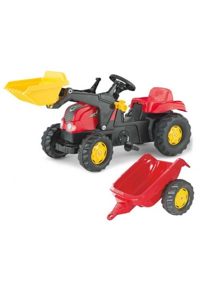 Rolly toys rollykid traktor na pedały z łyżką i przyczepą 2-5 lat