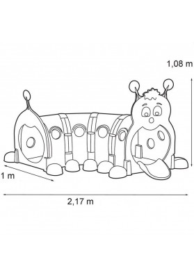 Feber duży tunel dla dzieci gąsienica xxl modułowy plac zabaw