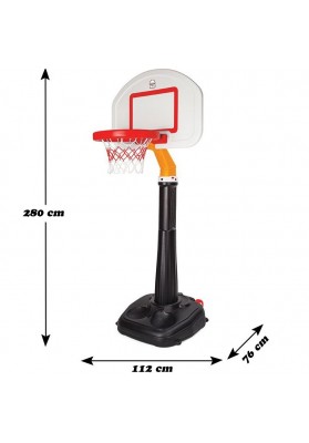 WOOPIE Koszykówka 15-stopniowa regulacja 280 cm