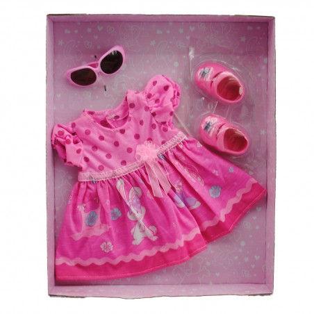 Woopie royal ubranko dla lalki różowa sukienka króliczek 43-46 cm