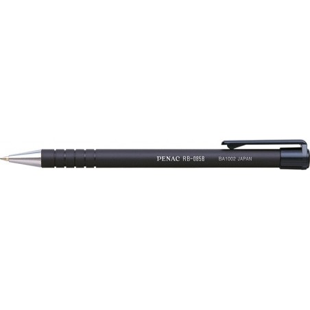 Długopis automatyczny penac rb085 0,7mm, czarny - 12 szt