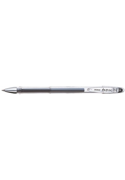 Długopis żelowy penac fx3 0,7mm, czarny - 12 szt