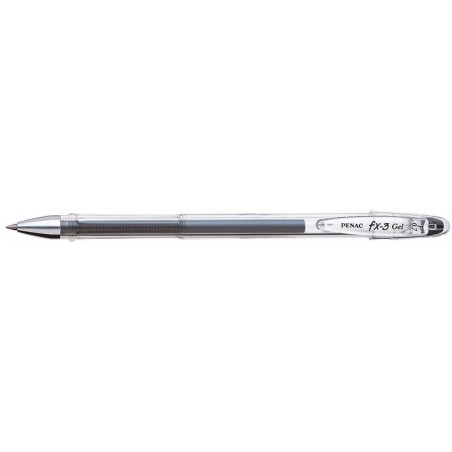 Długopis żelowy penac fx3 0,7mm, czarny - 12 szt