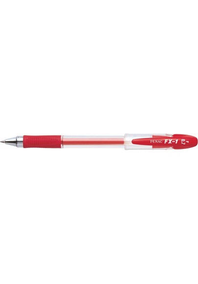 Długopis żelowy penac fx1 0,7mm, czerwony - 12 szt