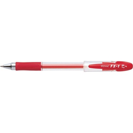 Długopis żelowy penac fx1 0,7mm, czerwony - 12 szt