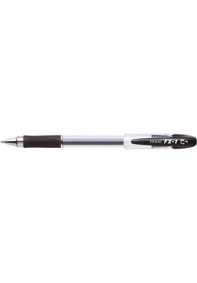 Długopis żelowy penac fx1 0,7mm, czarny - 12 szt