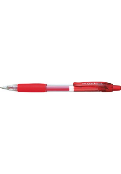 Długopis automatyczny żelowy penac cch3 0,5mm, czerwony - 12 szt