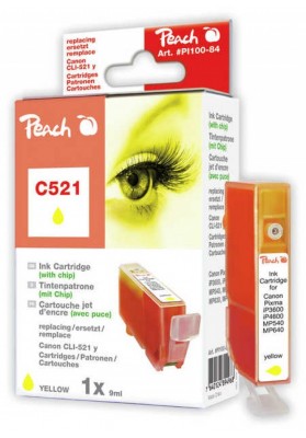 Tusz PEACH R Canon CLI-521Y, 2936B001 (do Pixma IP 3600), yellow