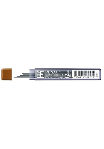 Grafity do ołówków penac 0,5mm, 2b - 12 szt
