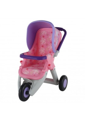 Duży wózek spacerówka  dla lalek fioletowo-różowy qt