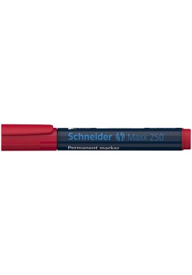 Marker permanentny SCHNEIDER Maxx 250, ścięty, 2-7mm, czerwony