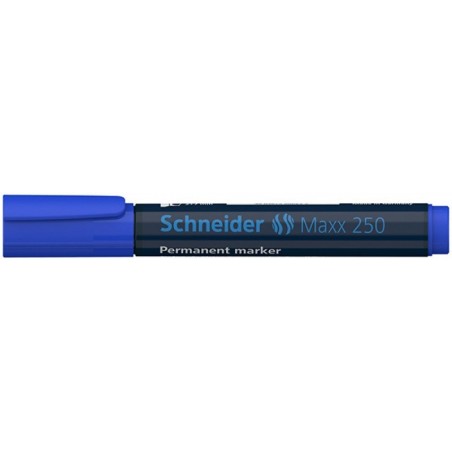 Marker permanentny SCHNEIDER Maxx 250, ścięty, 2-7mm, niebieski