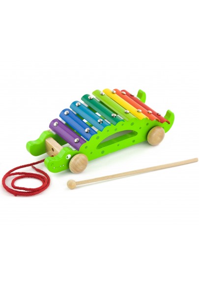 Kolorowe cymbałki krokodyl viga toys