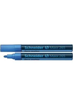 Marker kredowy SCHNEIDER Maxx 265 Deco, okrągły, 2-3mm, jasnoniebieski