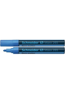 Marker kredowy SCHNEIDER Maxx 265 Deco, okrągły, 2-3mm, zawieszka, jasnoniebieski