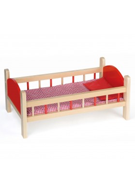Drewniane łóżeczko dla lalek do 50 cm z Pościelą Viga