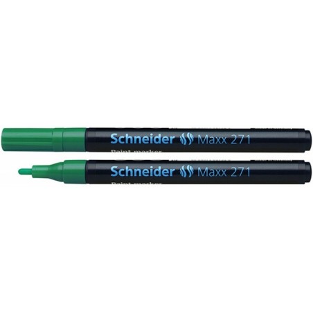 Marker olejowy SCHNEIDER Maxx 271, okrągły, 1-2mm, zielony