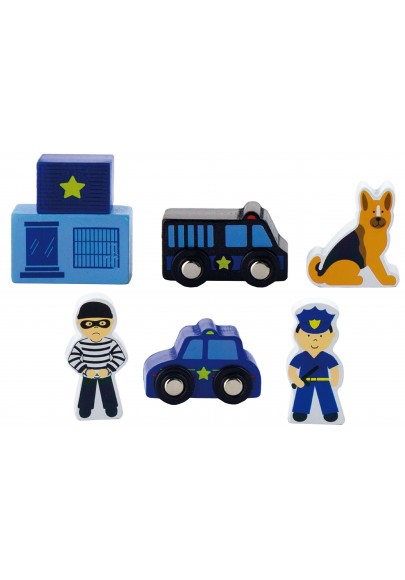 Viga zestaw figurek - policja - akcesoria do kolejki