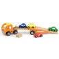 Drewniana laweta z samochodzikami viga toys