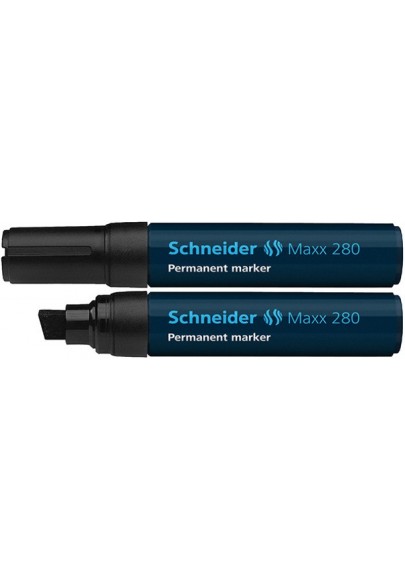 Marker permanentny schneider maxx 280, ścięty, 4-12mm, czarny
