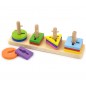 Drewniane klocki viga toys z sorterem kształtów montessori