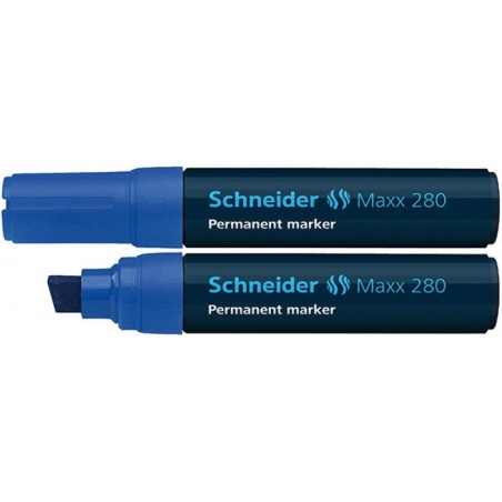 Marker permanentny schneider maxx 280, ścięty, 4-12mm, niebieski