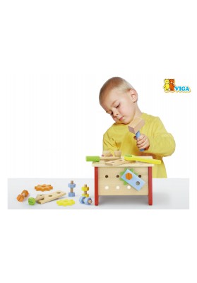 Viga toys drewniany warsztat majsterkowicza z narzędziami edukacyjny montessori
