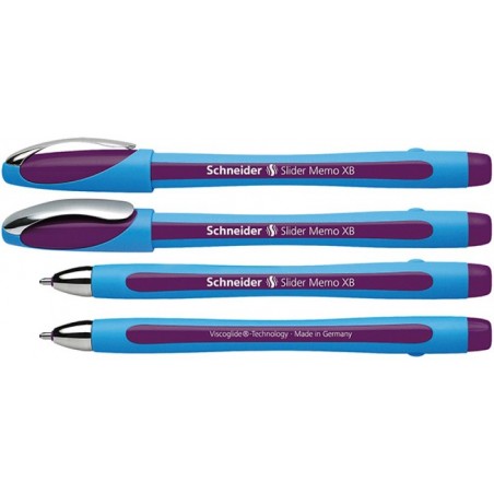 Długopis SCHNEIDER Slider Memo, XB, fioletowy