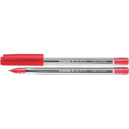 Długopis schneider tops 505, m, czerwony - 50 szt