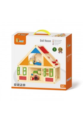 Viga toys drewniany domek dla lalek