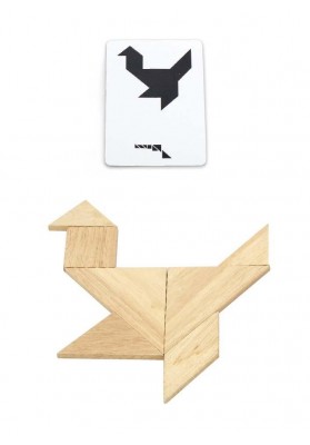 Viga tangram drewniana gra logiczna układanka klocki łamigłówka montessori